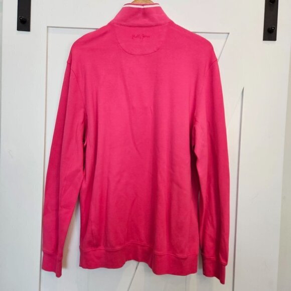 Bobby Jones Pima Cotton Pink 1/4 Zip Pull Over, Men's Large - Picture 3 of 9